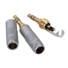 3 Pole Stereo Microphone Earphone Audio Plug Set of 2