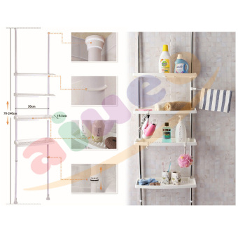 aiueo 4 layers bathroom and kitchen storage shelf ah 1859 small rak kamar mandi dan dapur aiueo 4 layers bathroom and kitchen storage shelf ah 1859 small rak kamar mandi dan dapur