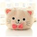 Cute Cartoon Cat Shape Soft Plush Cosmetic Makeup Bag Pouch Pen Pencil Case  