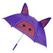 Kids Umbrella Cute Cartoon Animal Design (Purple)  