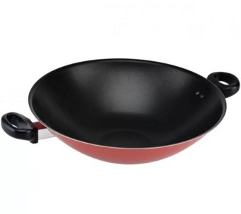 maxim valentino wok wajan penggorengan teflon 36 cm merah maxim valentino wok wajan penggorengan teflon 36 cm merah