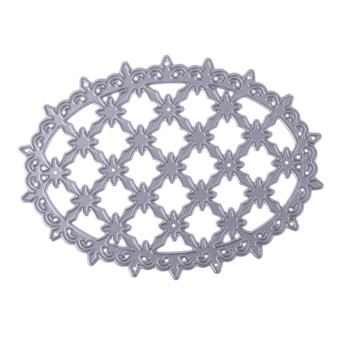 Metal Steel Oval Rhombus Flower Embossing Cutting Dies Stencils DIY Scrapbo - intl