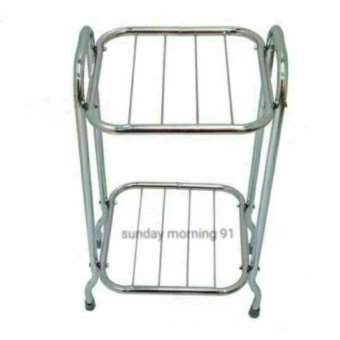 Rak Dispenser Stainless 2 Susun Stainless - Silver kekar