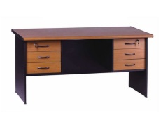 VIP Meja Kantor 1 Biro Laci MV 302 A ( Teakwood )