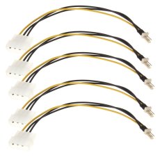 4-Pin IDE to 3-Pin CPU/Case Fan Power Connector Cable Adapter(5pcs) (Intl)