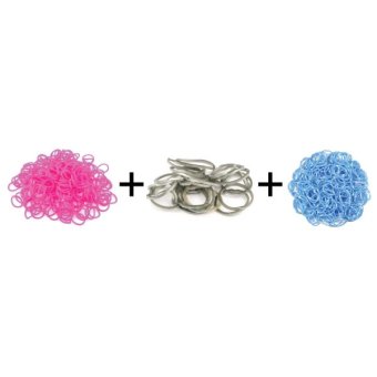 A1 Toys Paket Karet Refill Loom Bands Bubble Pink + Metalik Abu +
Polkadot Biru Rainbow Loom