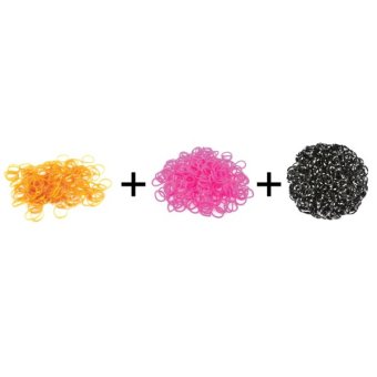 A1 Toys Paket Karet Refill Loom Bands Metalik Beige + Bubble Pink +
Polkadot Hitam Rainbow Loom