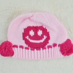 Jo.In Cute Smile Face Winter Knit Crochet Hat For Baby Kids 6 Colors - Intl