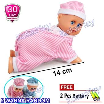 KokaPlay Clever Happy Baby Crawling Intelligent Toy Mainan Anak Boneka Bayi Merangkak Musik Lampu Papa Mama