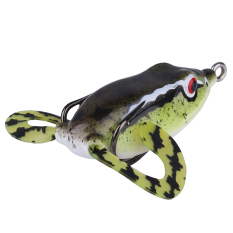 40 / 55mm Soft Topwater Fishing Ray Frog Lures Bass Baits Crankbaits Tackles Hooks- Black + White (Intl)