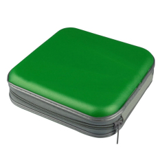 40 Disc CD DVD Storage Zipper Bag Case Hard Box Album Holder Portable Green - Intl