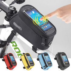 5.5 Inches Cell Phone Holder Cycling Bike Front Top Frame Pannier Bag Case (Black) (Intl)