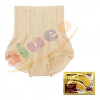 AIUEO - Munafie Slim Pant Celana Korset 75 Gram All Size - Cream Bundling Collagen Crystal Eye Mask - Masker Mata - 1 Pcs  