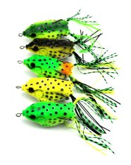 5pcs 6cm 12g plastis soft frog fishing lures sneakhead wobble peche pike bass fishing baits pesca fishing tackles- Intl