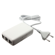 6 Ports 6A 30W USB Power AC Adapter Home Wall Charger for Ipad Iphone Cell Phone (White) - Intl