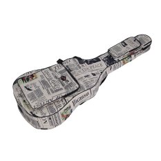 600D Water-resistant Oxford Cloth Newspaper Style Double Stitched Padded Straps Gig Bag Guitar Carrying Case for 41Inchs Acoustic Classic Folk Guitar Outdoorfree