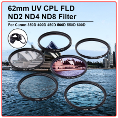 62mm UV CPL FLD ND2 4 8 Filter Kit + Lens Hood + Cap for Nikon D7100 D7000 - Intl