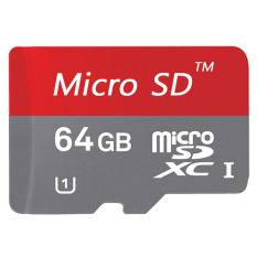 64GB Class 10 Micro memory SD Card with Adaptor (Red)