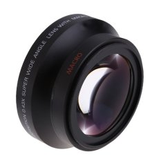 67mm Digital High Definition 0.43x Wide Angle Lens With Optics Macro Lens for Canon Rebel T5i T4i T3i 18-135mm for Nikon - Intl