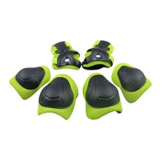 6pcs Kids Cycling Roller Skating Cycling Set Knee Elbow Wrist Protective Gear Pads Support Set 1055(Black+Green)(Export) - Intl