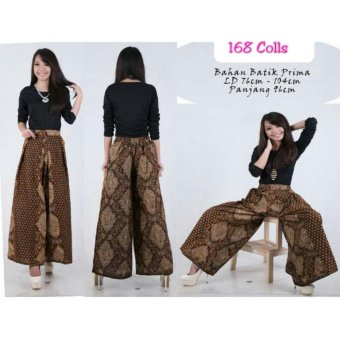 168 Collection Celana Cantika Kulot Batik Pant-Coklat  