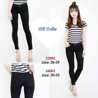 168 Collection Celana Reg Basic Jeans Pant-Hitam  