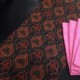 1SET Kain Batik Kombinasi Bahan Sogan A Dan Embos Murah KKS012  