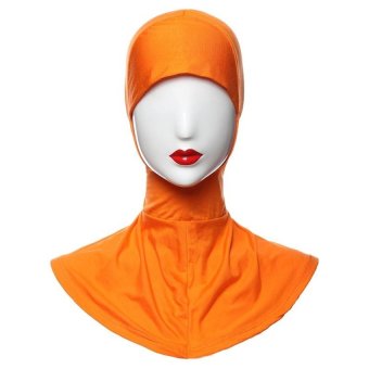 2 pcs Women Muslim Islamic Shawl Wrap Headscarf Soft Hijab Maxi Scarf (Orange)  