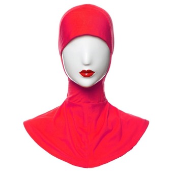 2 pcs Women Muslim Islamic Shawl Wrap Headscarf Soft Hijab Maxi Scarf (Red)  