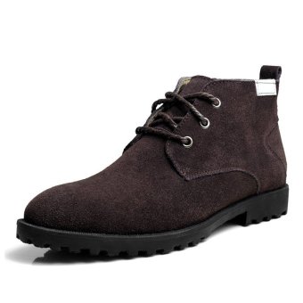 2015 Lace-Up Boots For Men Brown  