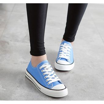 2016 Classic Warrior New Style Canvas Sneakers/Sky Blue Leisure Shoes/Flat shoes  