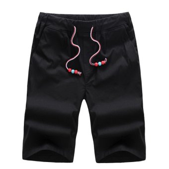 2016 Hot sale New design Mens Shorts Fashion Summer Solid Color Beach Shorts Men's Lesuire Casual Shorts Black  