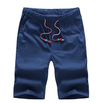 2016 Hot sale New design Mens Shorts Fashion Summer Solid Color Beach Shorts Men's Lesuire Casual Shorts Navy  