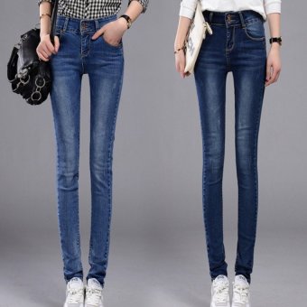2016 New Women's Jeans Stretch Skinny Jeans with Pencil Pants Wholesale (classic Blue)  