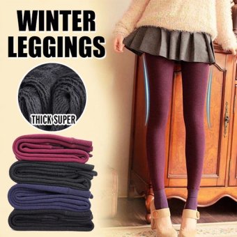 2016 Women/ Men Winter Leggings /-15 degree keep warm/ inner wear/ Women pants /plus size - NAVY  - intl  
