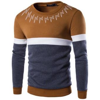 2017 Fall Winter Men's Hoodies 100% Cotton Polar Pattern Causal Single Print Men's Sweat Suits Sportswear (Brown) - intl  