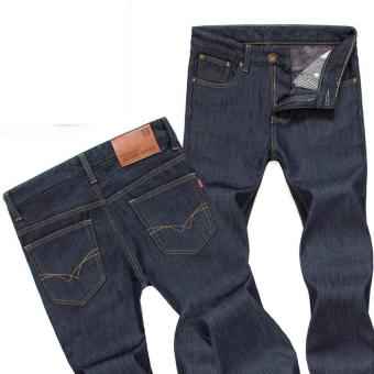 2017 Men's Denim Jeans Thicker More Version Thick Velvet Straight Jeans Style (Blue) - intl  