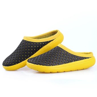 2017 Spring Summer Men Clogs Garden Shoes Fashion Breathable Men Sandals Mules Clogs Waterproof Beach Slippers Soft Comfortable Lightweight Sandals(yellow) - intl  