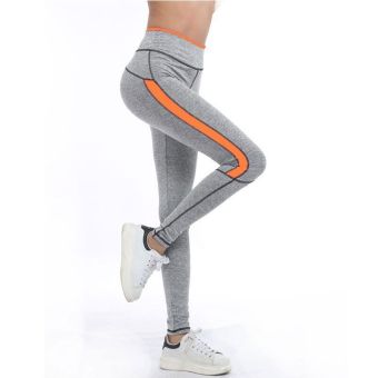 2017 Women Lady Activewear LeggingS Winter light grey Pink Pant Autumn High Waist LeggingS Soft American Original Order M(Orange) - intl  