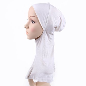2017New White Cotton Hijab Underscarf Muslim Bonnet Ninja Islamic Inner Cpa Turban Hat Women's Head Scarf(white)  