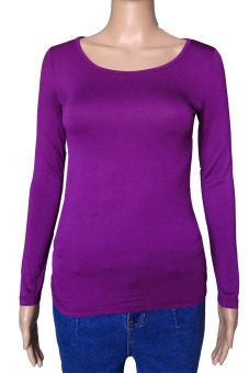 3pcs/lot Muslim Long Sleeve Half-length T shirt for Women (Purple/Red/Yellow) (Intl)  
