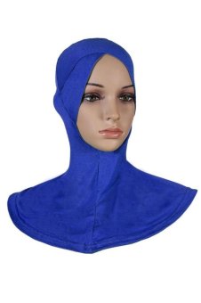 3pcs lot Muslim Under Scarf Inner Cap Hat Hijab Neck Cover Headwear (Blue Camel Coffee)  