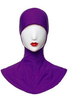 3pcs lot Muslim Under Scarf Inner Cap Hat Hijab Neck Cover Headwear ( Purple Rose White)  