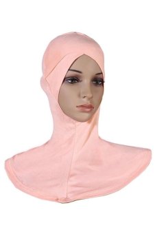 3pcs lot Muslim Under Scarf Inner Cap Hat Hijab Neck Cover Headwear (Khaki Lake Blue Lavender)  