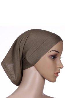 3pcs/lot Muslim Under Scarf inner-cap Hat Hijab Cotton(Coffee/Lake Blue/Orange)  