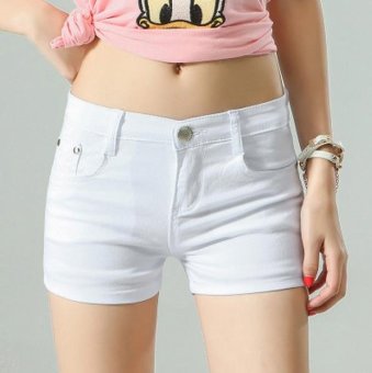 A piatter The new candy denim color shorts White - intl  