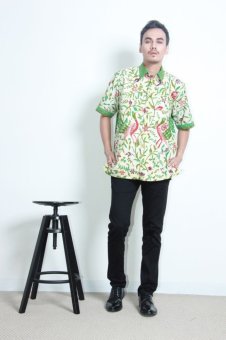 Aamir Kinsler BTU11 Kemeja Batik Tulis Katun Tangan Pendek (Multicolor)  