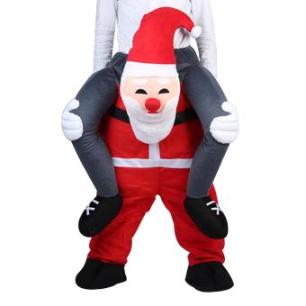 Adult Fancy Dress Costume Carry Me Bearded Santa Claus Ride On Christmas Mascot - intl  