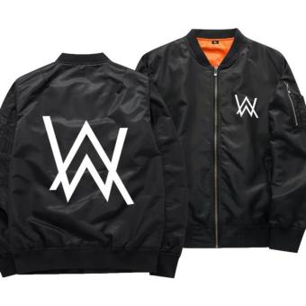 Aduuh Jaket Pilot Bomber Zipper DJ Alan Walker ( Import Product Best Seller ) Black  