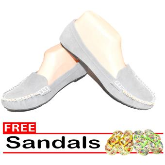 Aintan Flat Shoes NS06- Sepatu Balet - Abu-Abu Free Sandals  